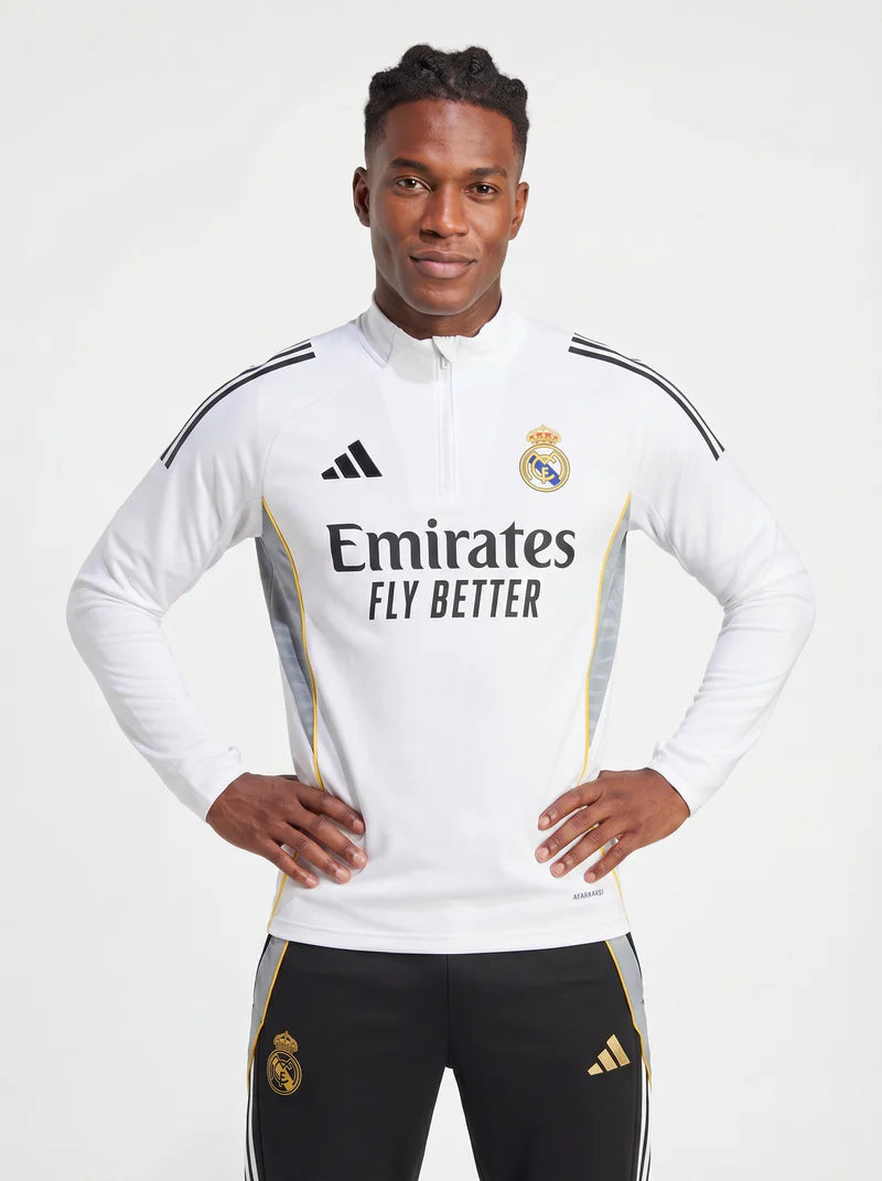 2025/2026 REAL MADRID WHITE AND BLACK TRACKSUIT