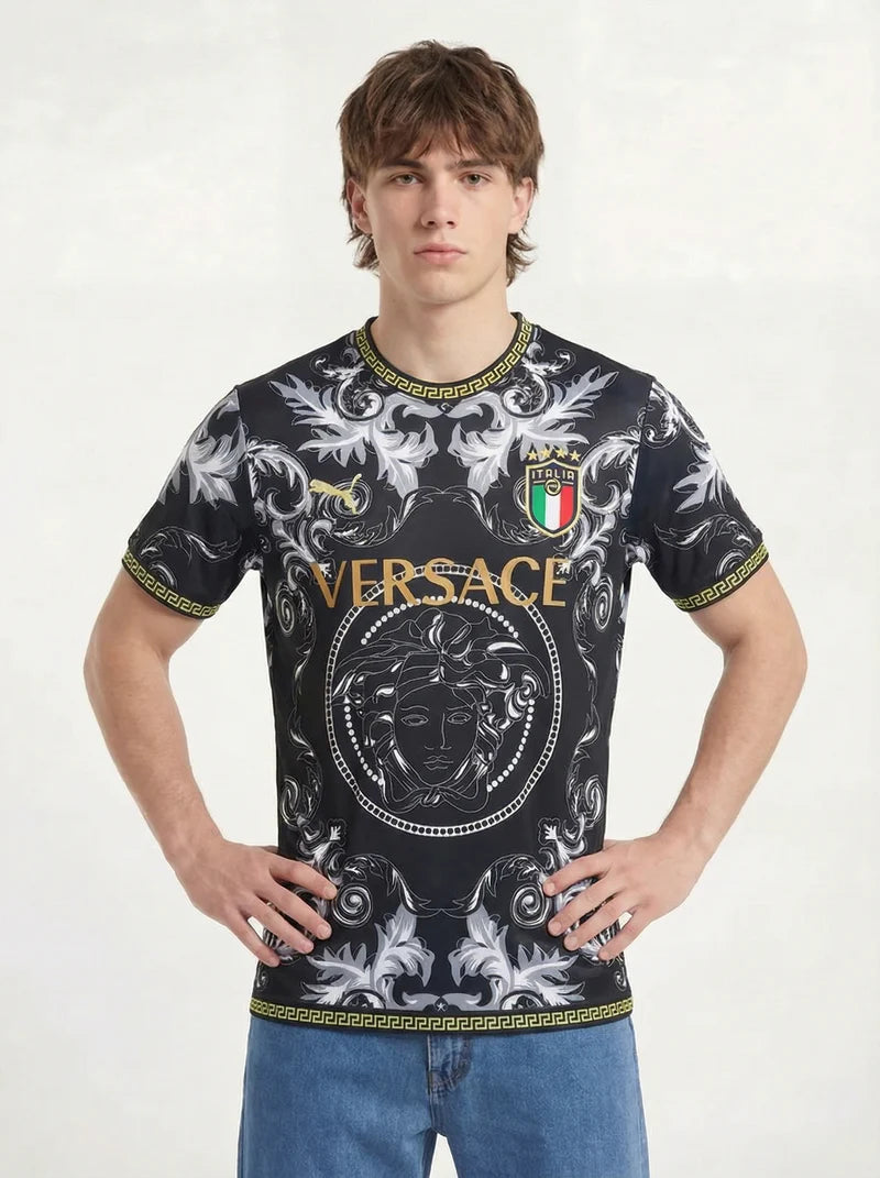 ITALY 2023 CONCEPT VERSACE BLACK HOME SHIRT