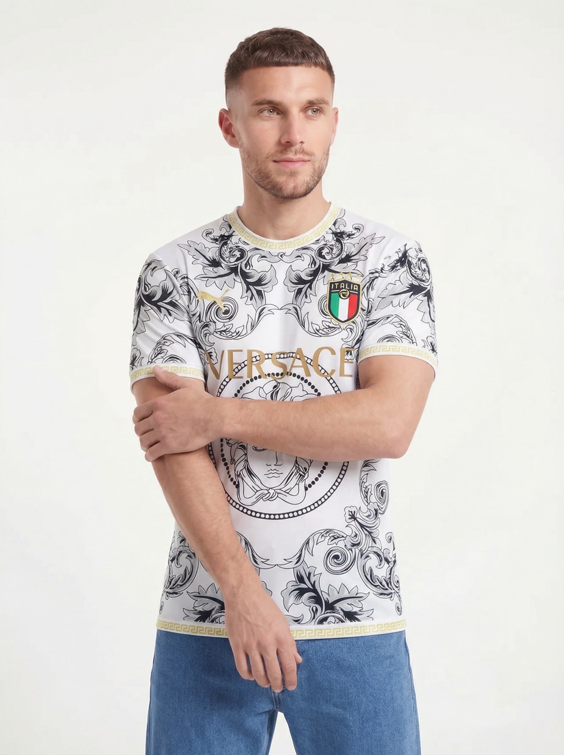 ITALY 2023 CONCEPT VERSACE WHITE HOME SHIRT
